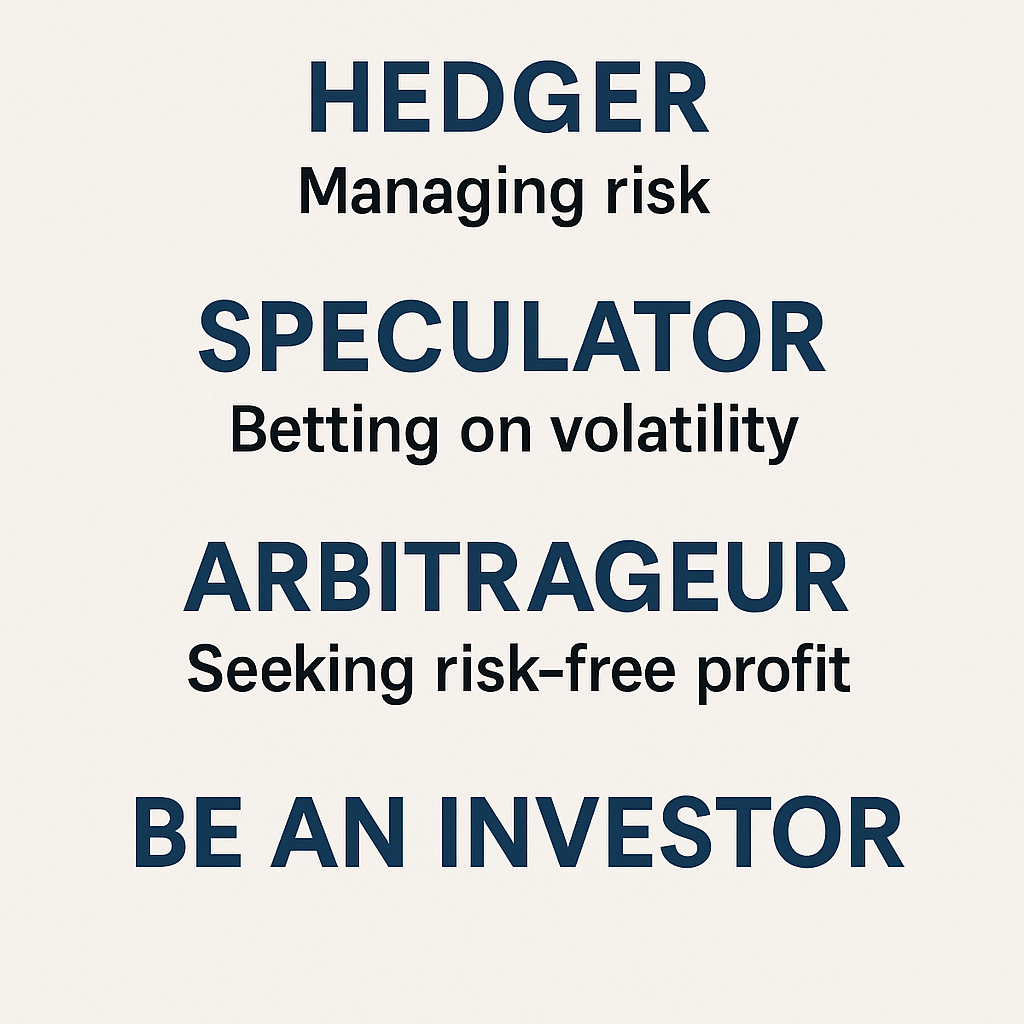 Three Types of Derivatives Market Participants — And the Path of the True&nbsp;Investor